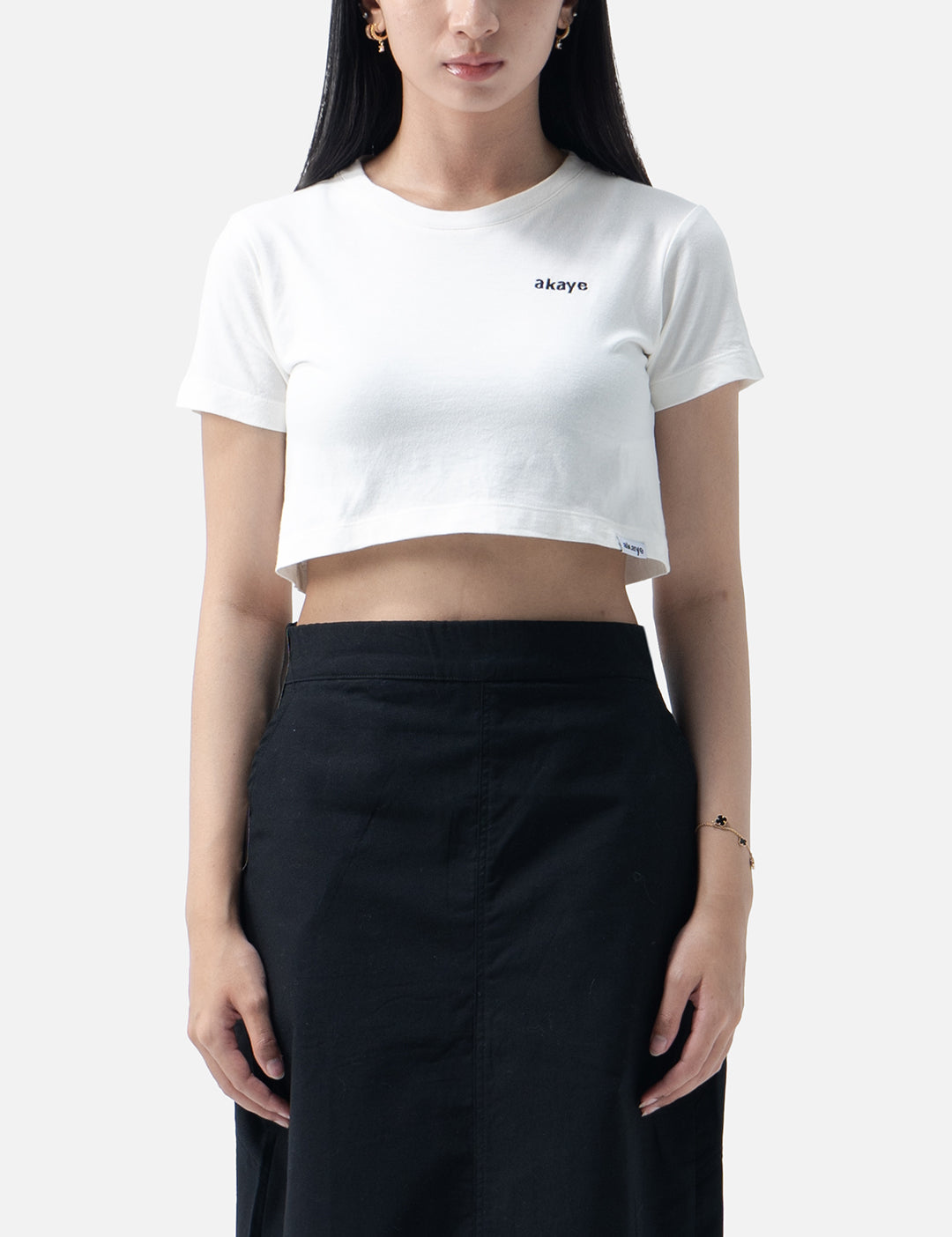 Isabella Cropped Tee White