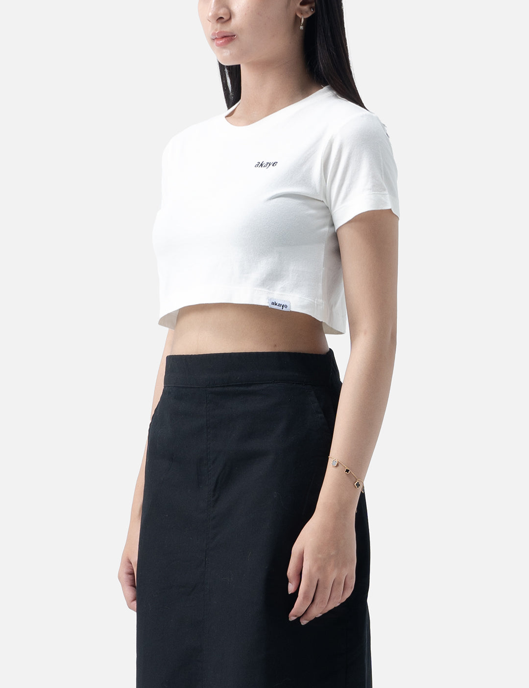 Isabella Cropped Tee White